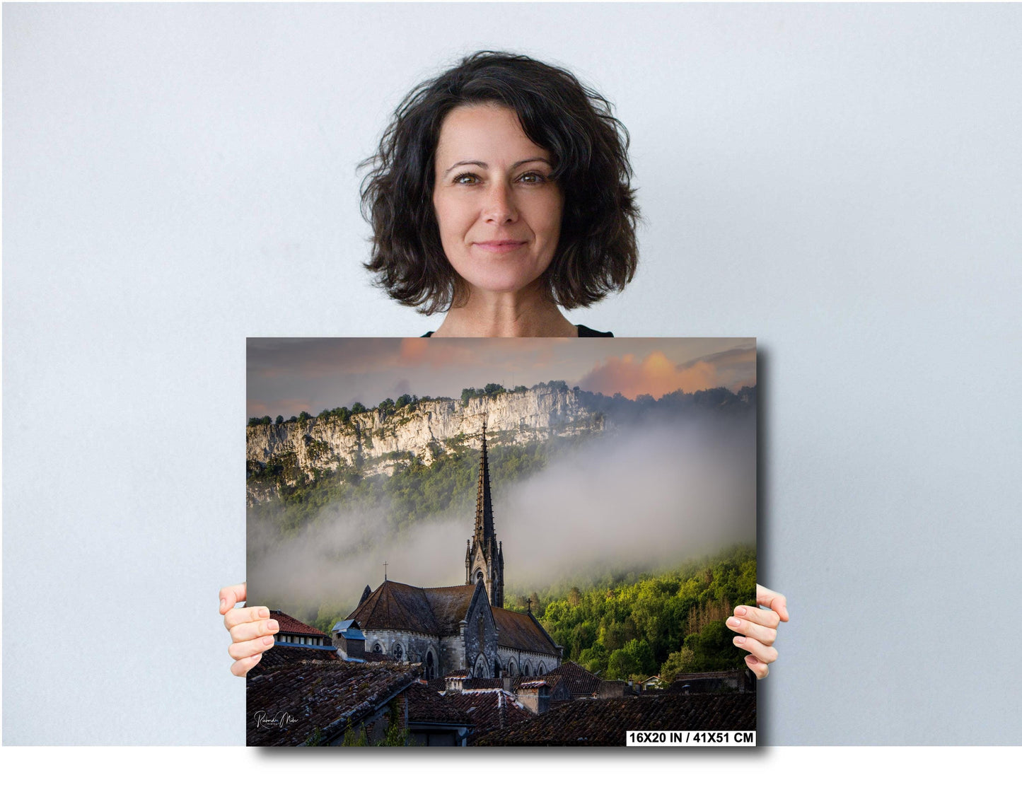 French Village Church Print: Saint-Antonin Noble Val Photography