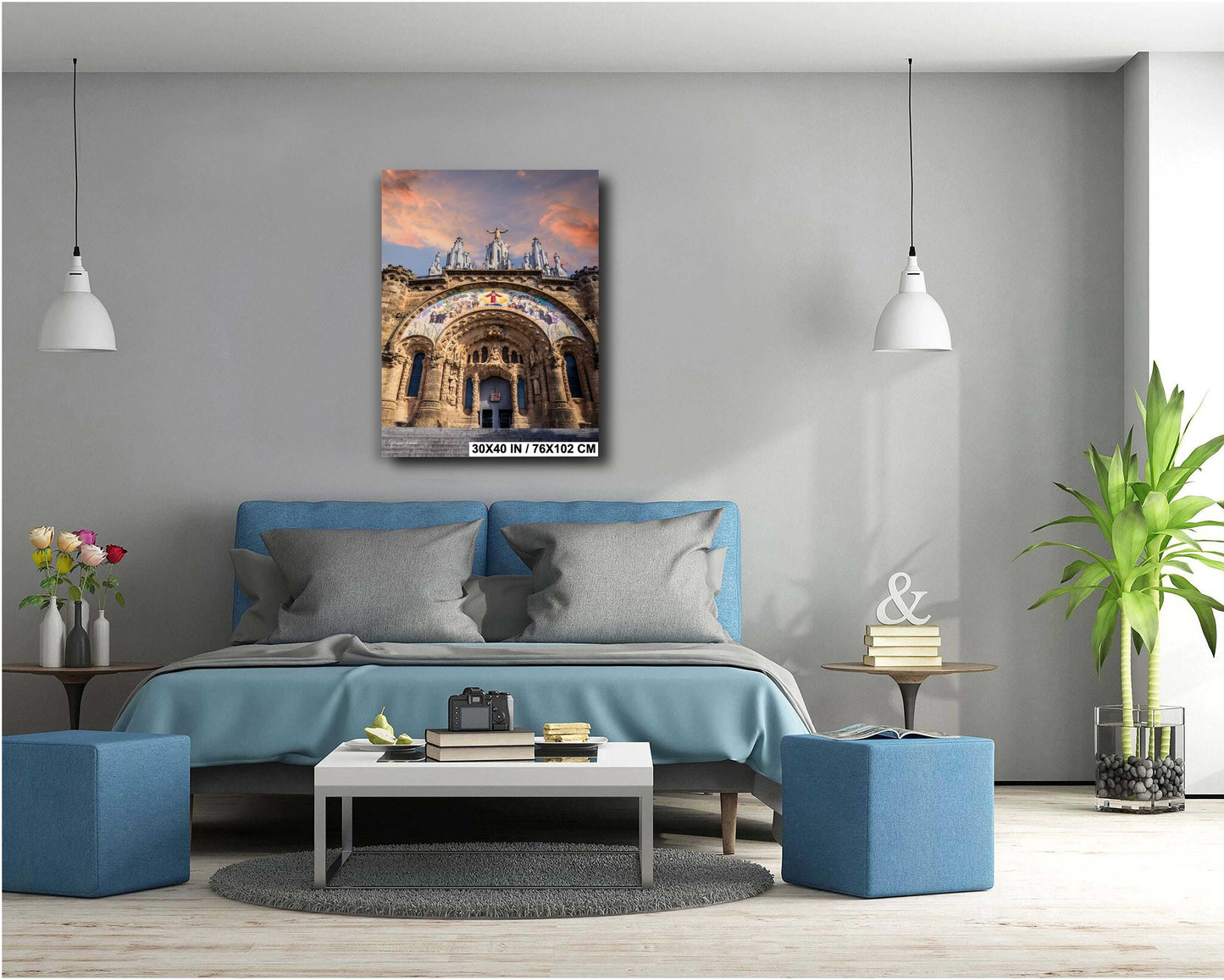 Barcelona Temple Print: Sacred Heart of Jesus, Tibidabo Mountain