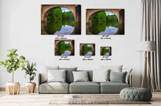 French Countryside Photograph: Saint-Antonin Noble Val, River Bridge Art Print