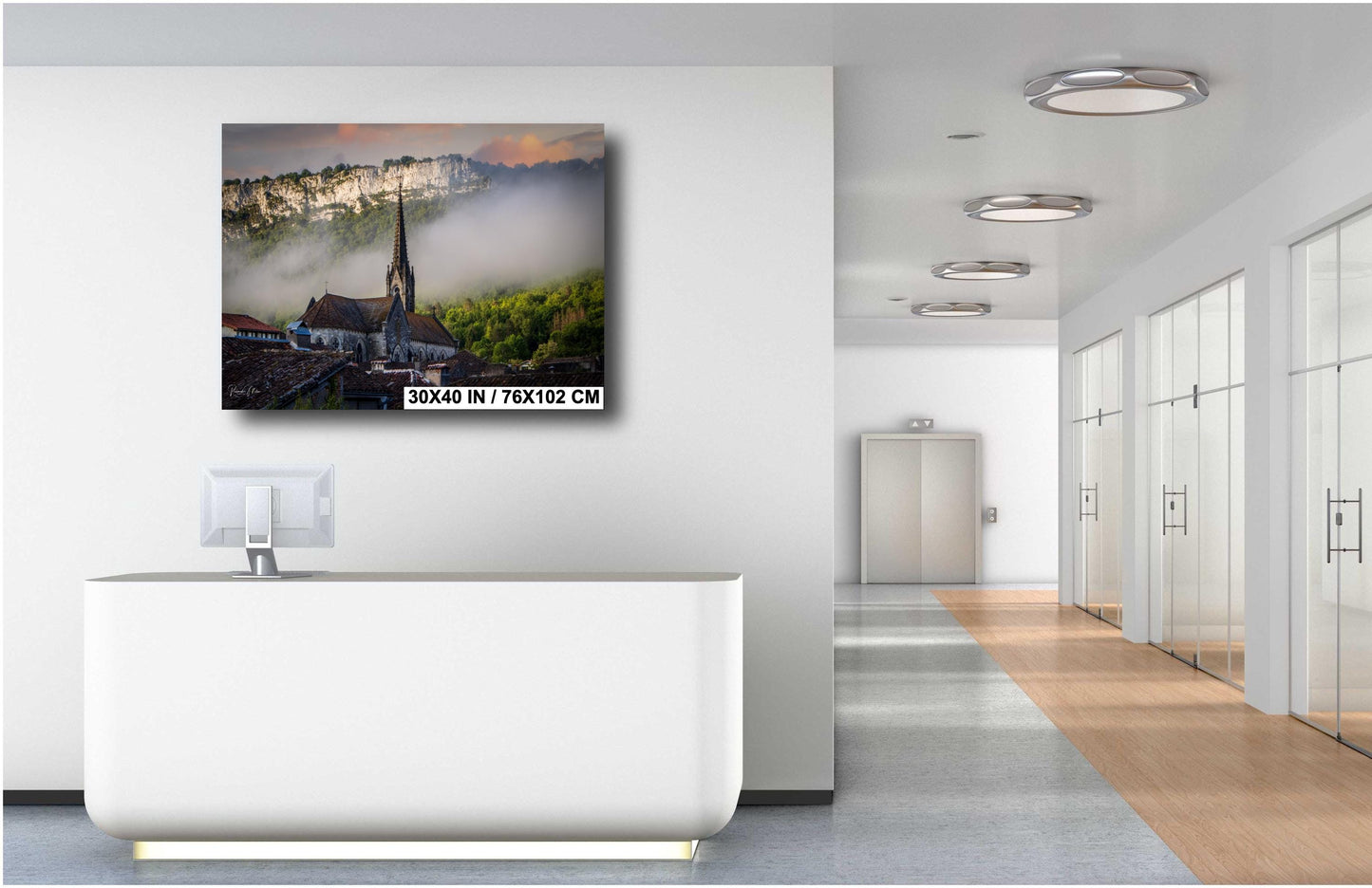 French Village Church Print: Saint-Antonin Noble Val Photography