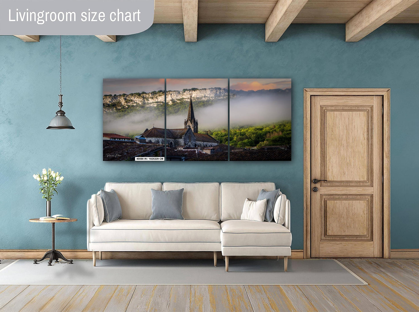 French Village Church Print: Saint-Antonin Noble Val Photography