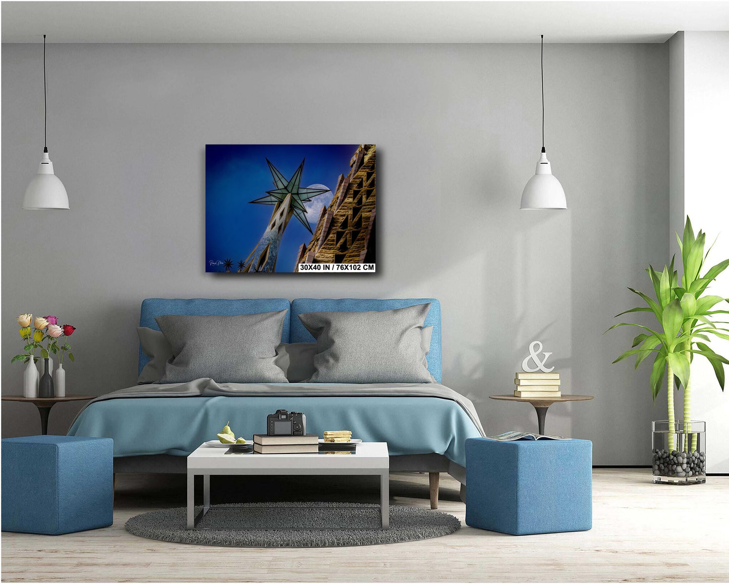 La Sagrada Familia Star Tower Photo Print: Barcelona Passion Tower View