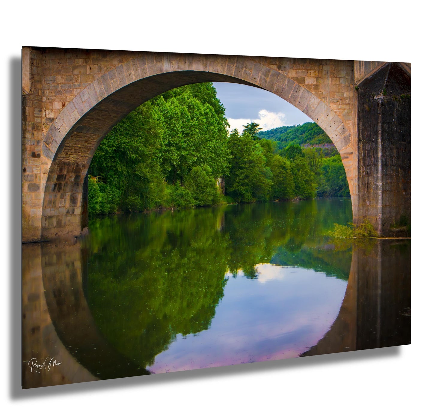 French Countryside Photograph: Saint-Antonin Noble Val, River Bridge Art Print