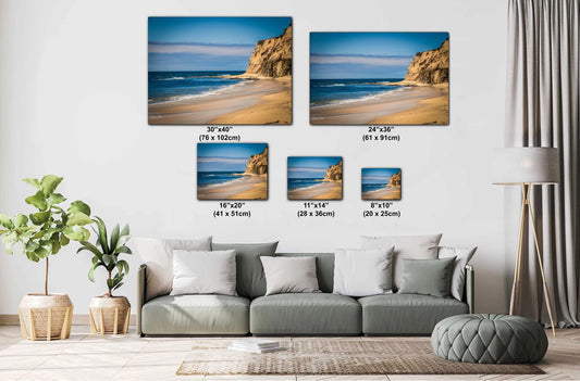 Half Moon Bay Coastal Print: California Beach Photography, Three Rocks Cove