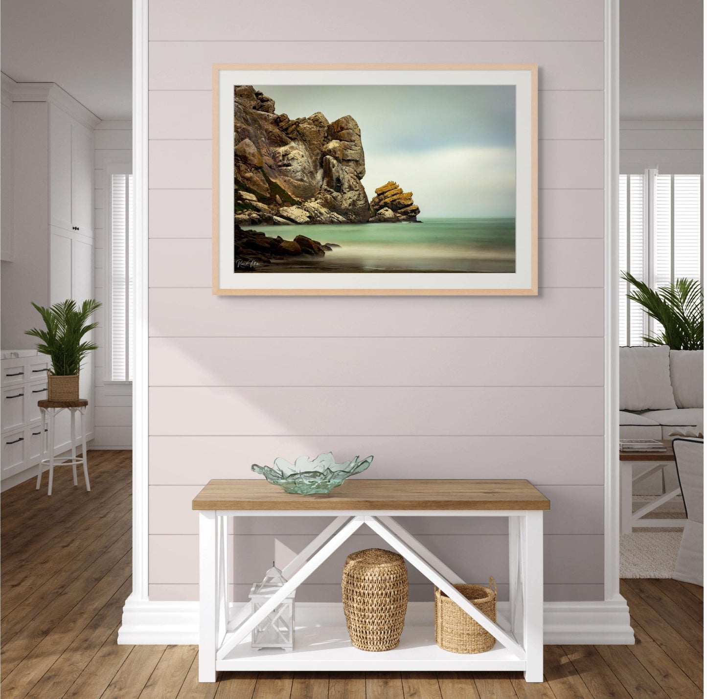 Morro Rock Coastal Art: Dreamy Pacific Ocean Canvas, Metal, or Acrylic Print