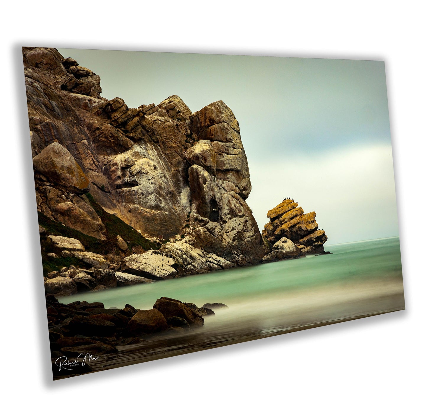 Morro Rock Coastal Art: Dreamy Pacific Ocean Canvas, Metal, or Acrylic Print