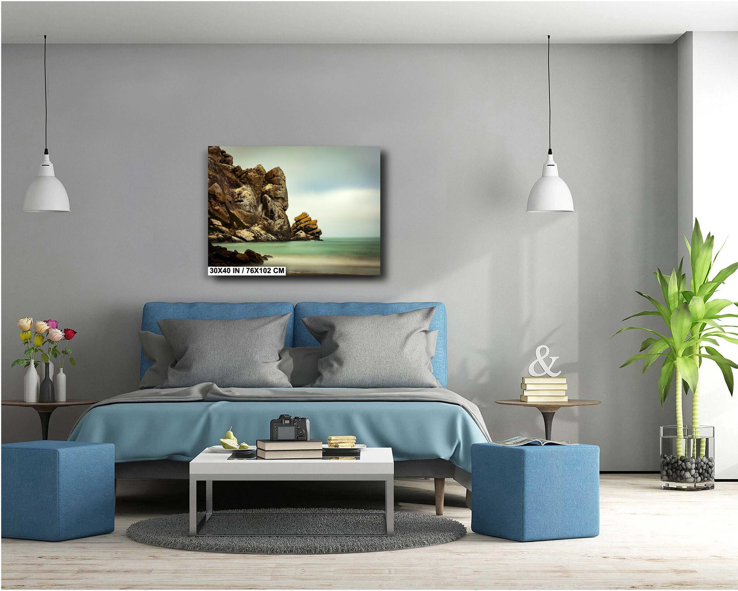 Morro Rock Coastal Art: Dreamy Pacific Ocean Canvas, Metal, or Acrylic Print