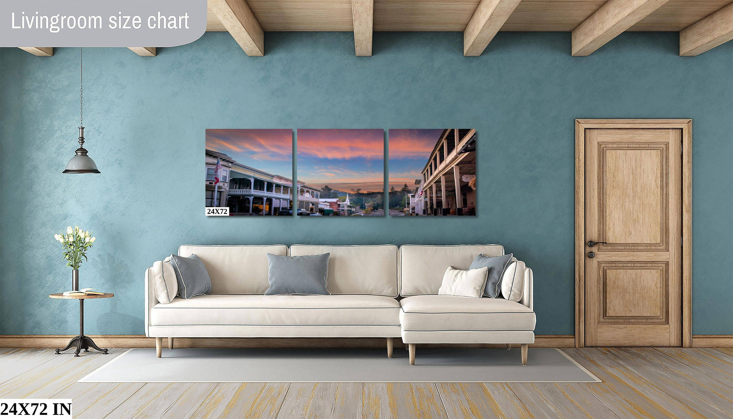 California Sunrise, Canvas Wall Art, Gold Country Motherlode towns, Sutter Creek Scenic Landscape, Fine Art Photography, Canvas, Acrylic