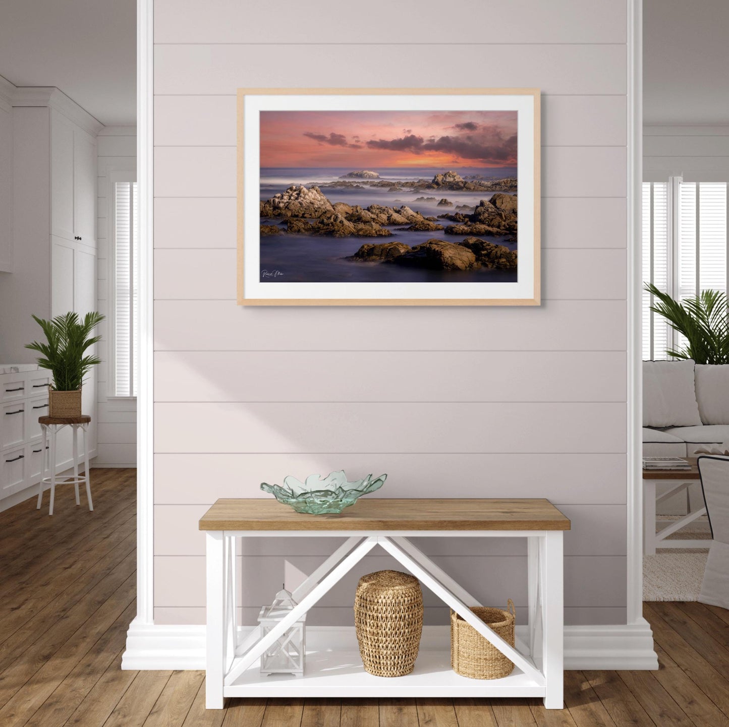 Pacific Grove Sunset Seascape Photography: California Coast Art Print