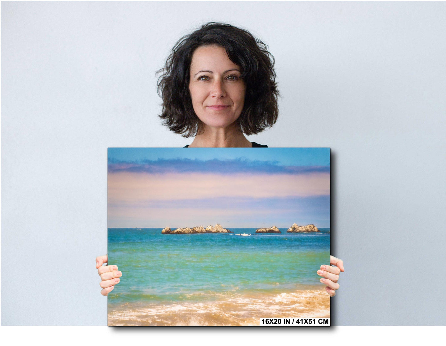 Half Moon Bay Coastal Print: Three Rocks Ocean View, California Fine Art