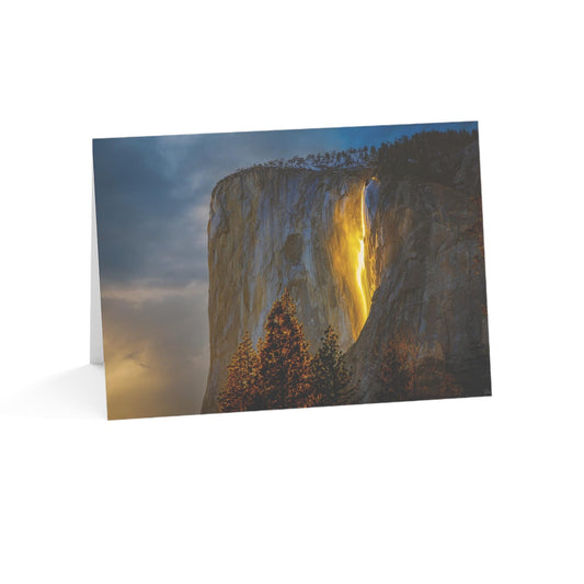 Yosemite Firefall Greeting Card + Envelope
