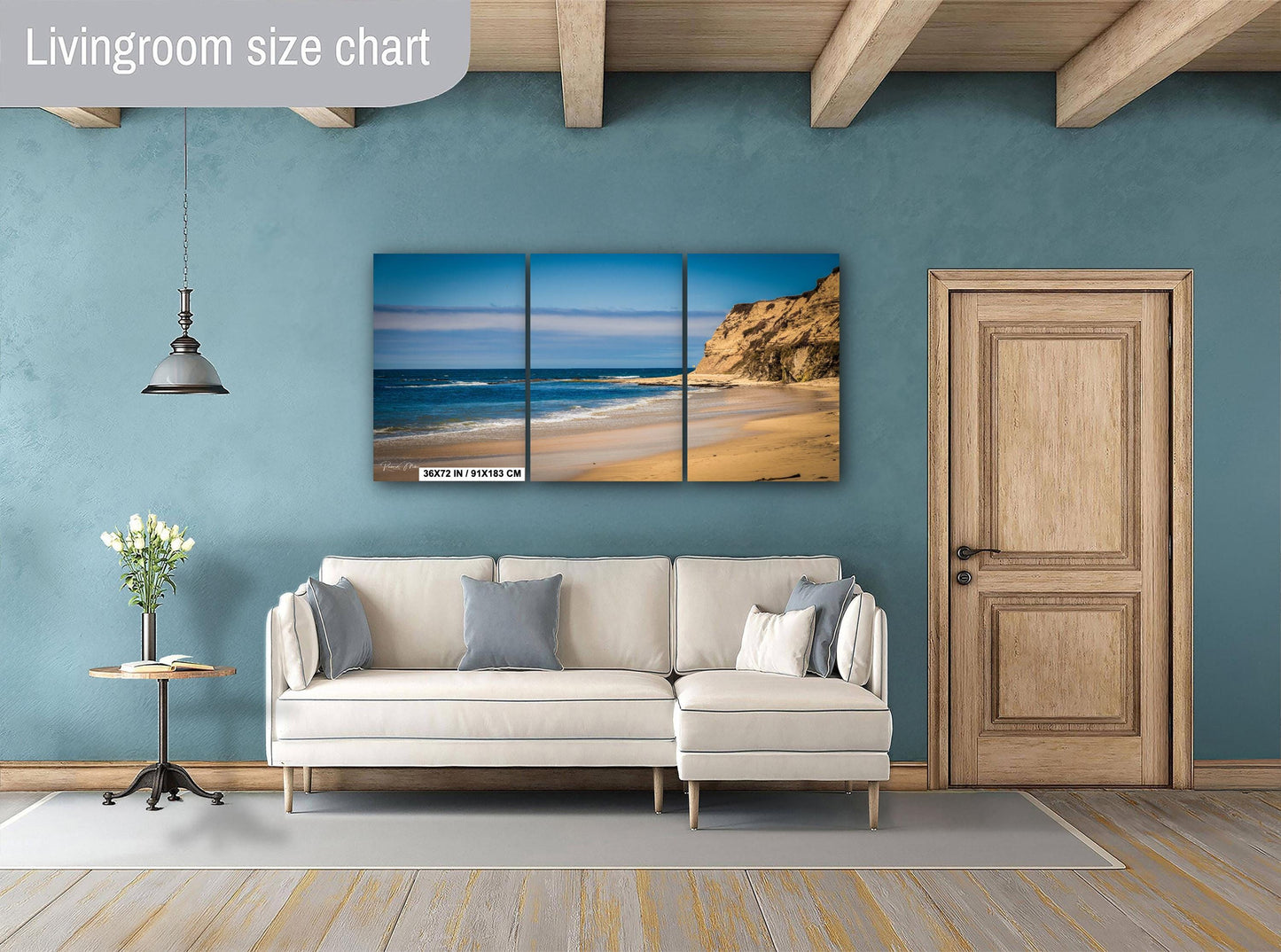 Half Moon Bay Coastal Print: California Beach Photography, Three Rocks Cove