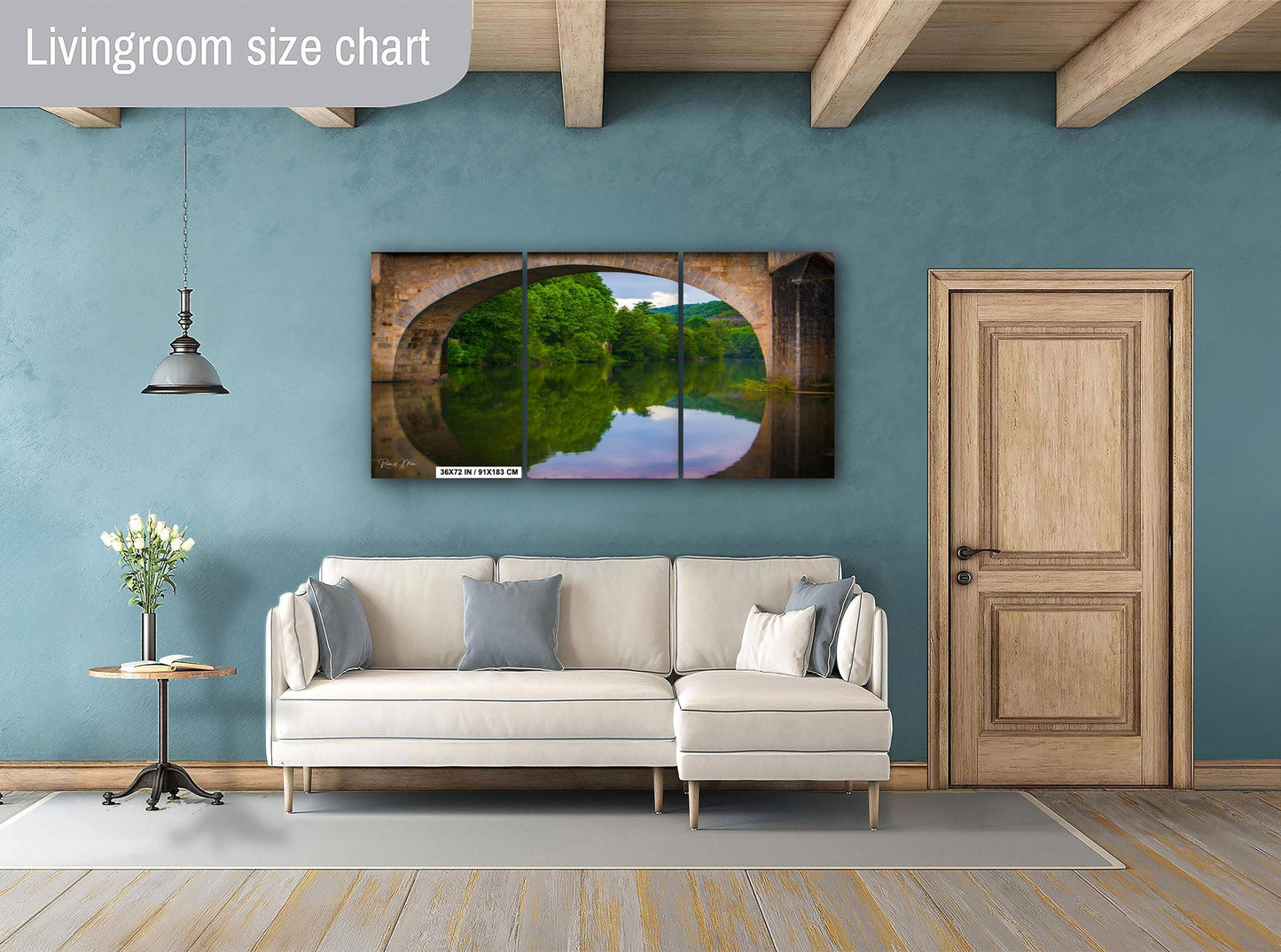 French Countryside Photograph: Saint-Antonin Noble Val, River Bridge Art Print