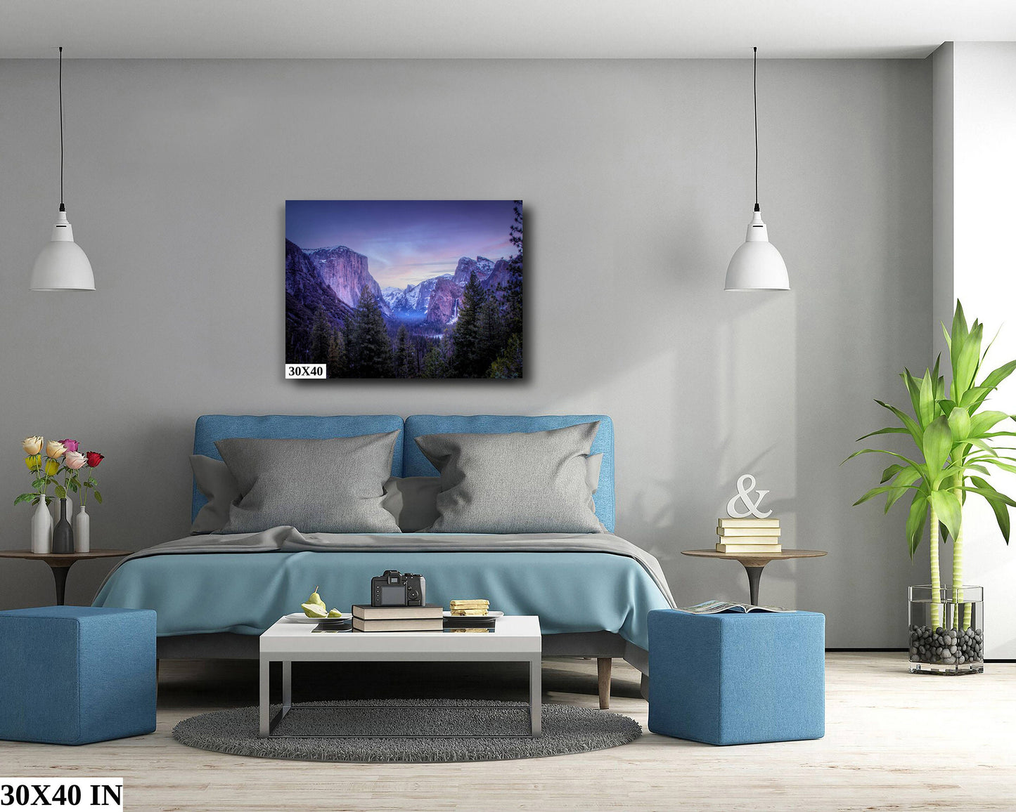Yosemite Valley | Canvas Wall Art | National Park Fine Art Photography | El Capitan, Half Dome Tunnel View Travel Poster, Scenic Landscape