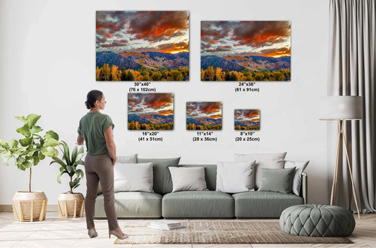 Aspen Sunset Photo: Colorado Rocky Mountain Fall Colors Canvas Art