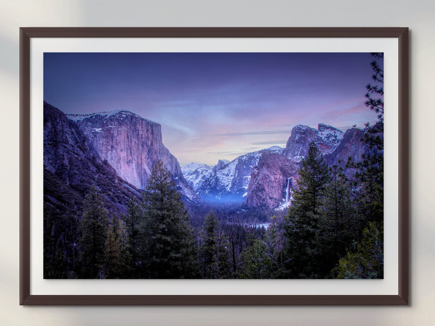 Yosemite Valley | Canvas Wall Art | National Park Fine Art Photography | El Capitan, Half Dome Tunnel View Travel Poster, Scenic Landscape