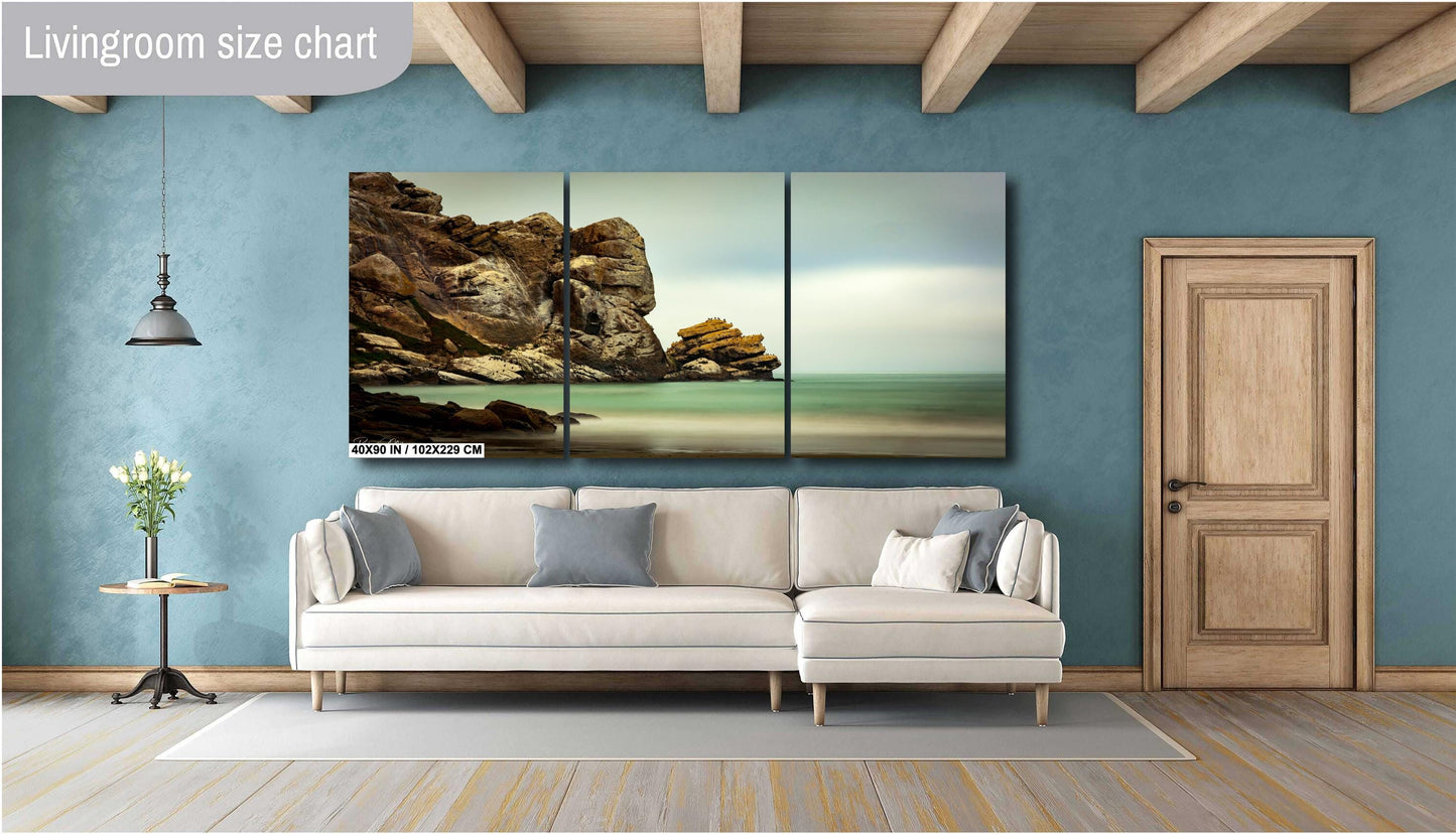 Morro Rock Coastal Art: Dreamy Pacific Ocean Canvas, Metal, or Acrylic Print