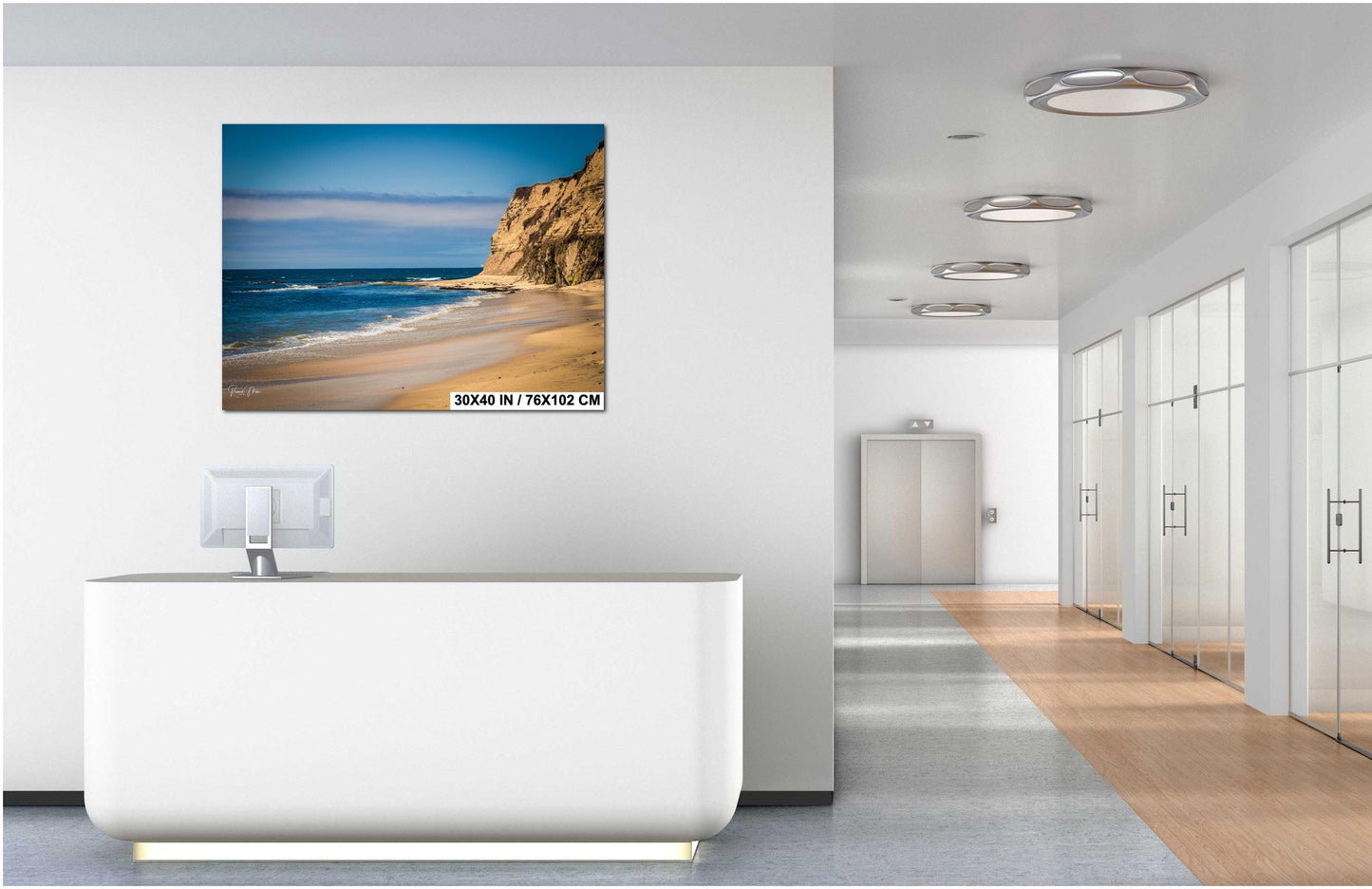 Half Moon Bay Coastal Print: California Beach Photography, Three Rocks Cove