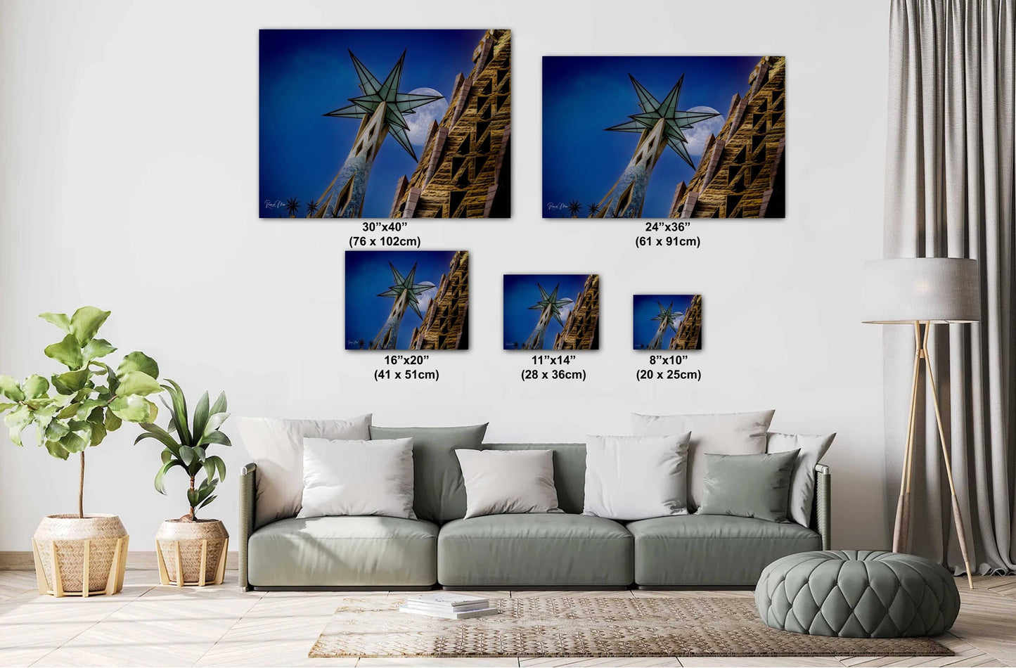 La Sagrada Familia Star Tower Photo Print: Barcelona Passion Tower View