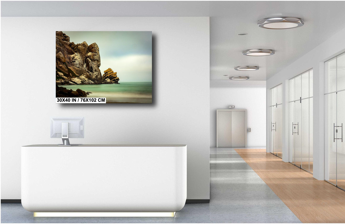 Morro Rock Coastal Art: Dreamy Pacific Ocean Canvas, Metal, or Acrylic Print