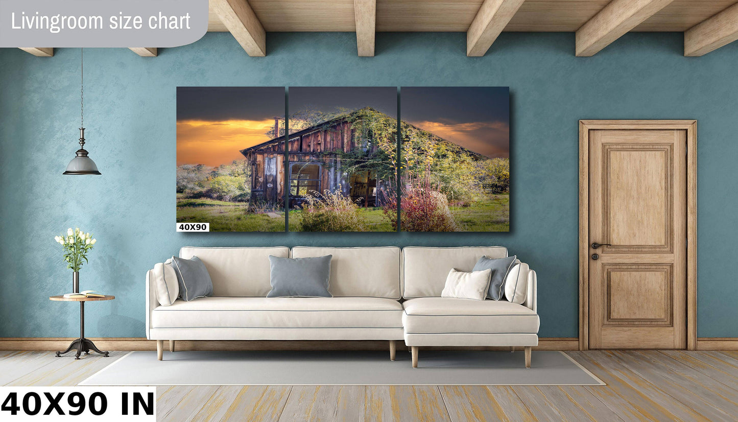 California Sunrise Shack, Canvas Wall Art, Gold Country Motherlode, Sutter Creek Scenic Landscape, Fine Art Photography, Canvas, Acrylic