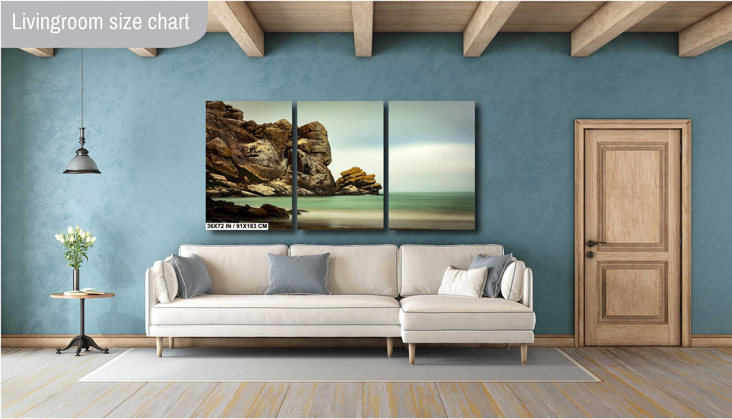 Morro Rock Coastal Art: Dreamy Pacific Ocean Canvas, Metal, or Acrylic Print