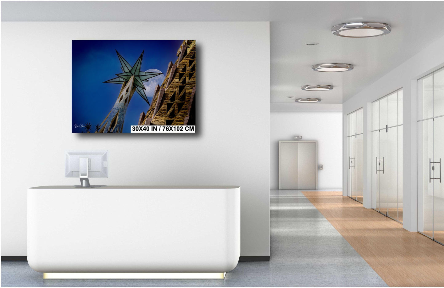 La Sagrada Familia Star Tower Photo Print: Barcelona Passion Tower View