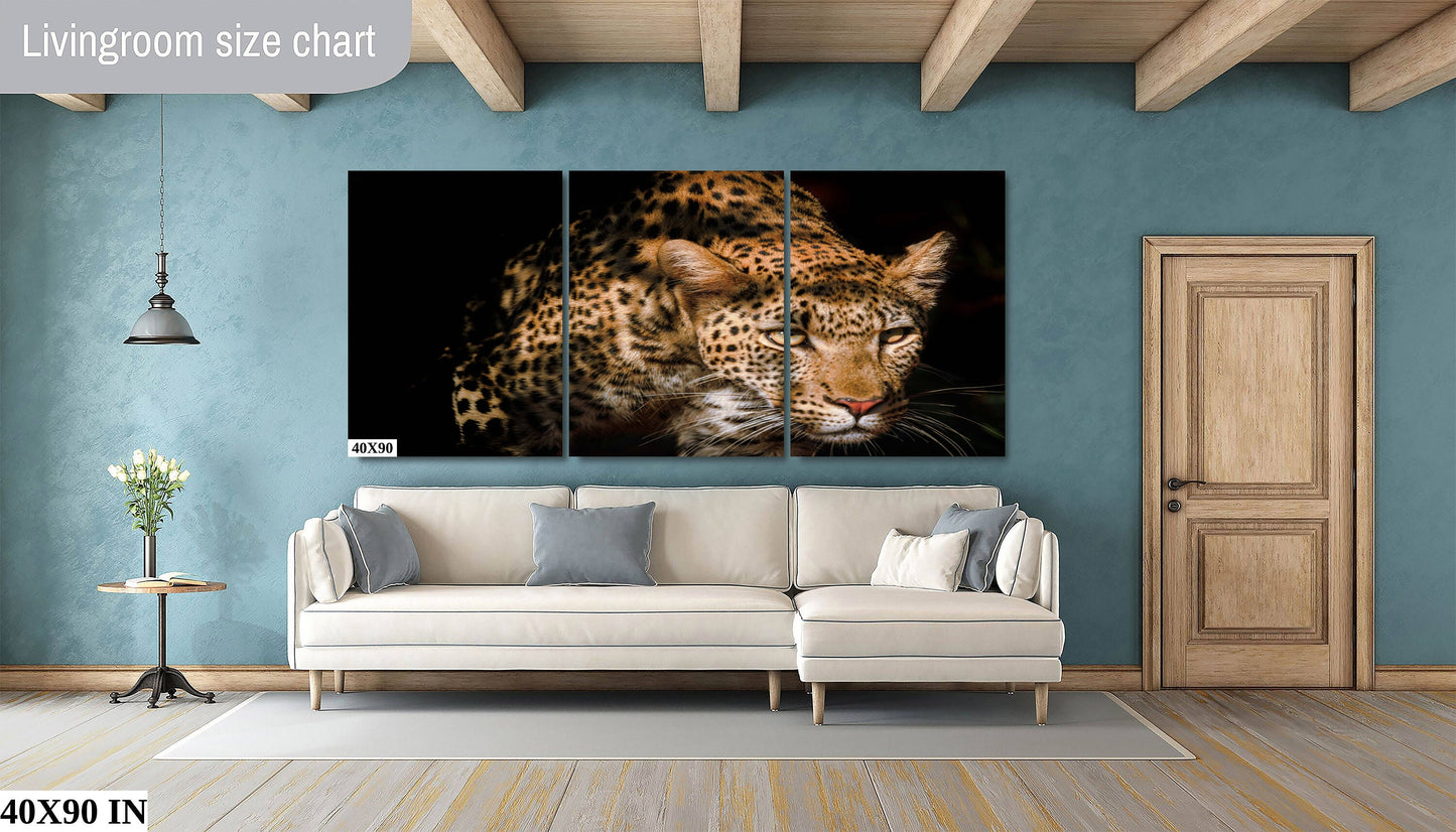 African Leopard Nature Wildlife Fine Art Photography | Big Cat Canvas Wall Art | Nature Poster | home, office decor paper, metal, acrylic