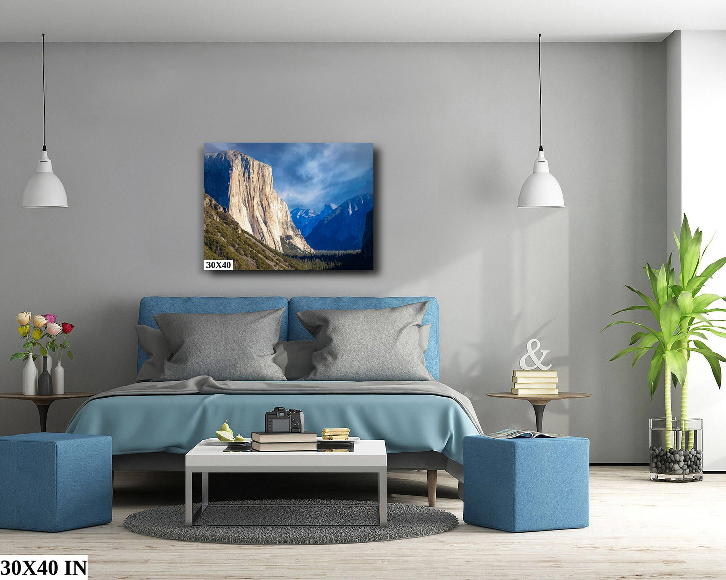 Colorful mountain art Yosemite Valley wall art Travel prints Nature photography El Capitan wall art National park print Mountain wall art