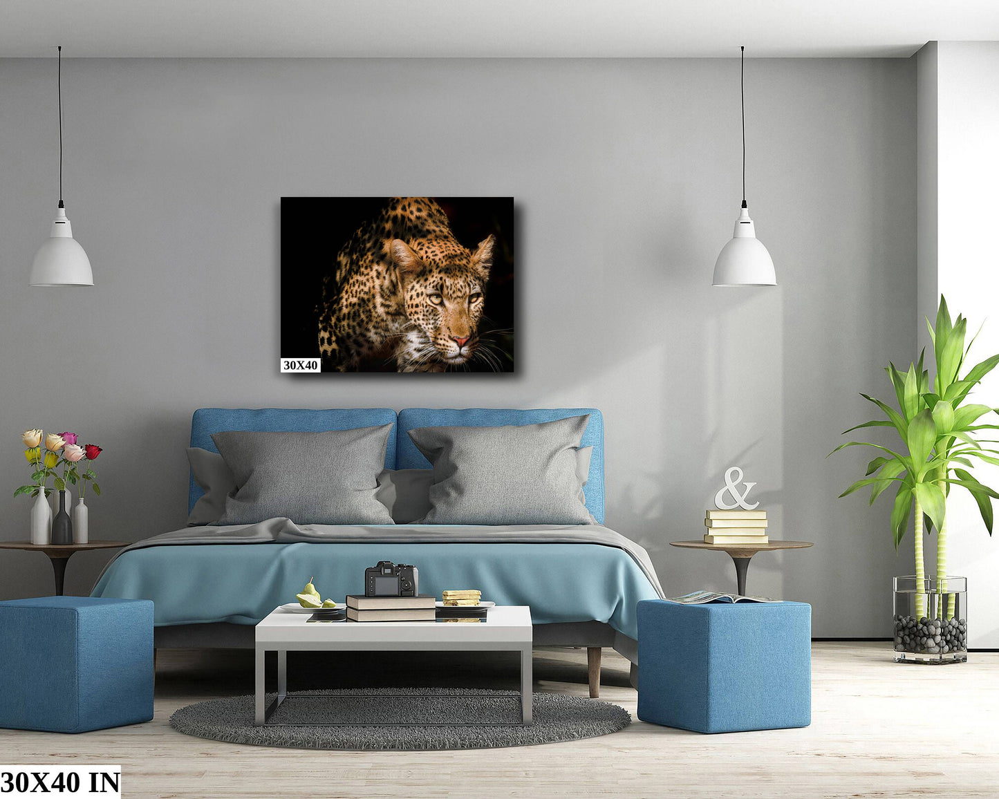 African Leopard Nature Wildlife Fine Art Photography | Big Cat Canvas Wall Art | Nature Poster | home, office decor paper, metal, acrylic