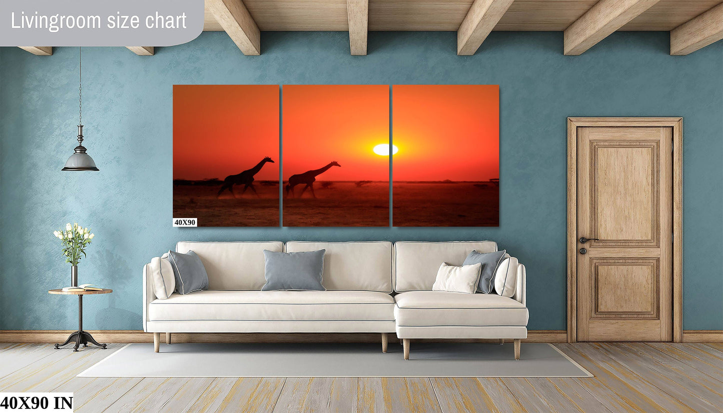 African Giraffe Print, stunning color Wildlife Canvas Wall Art, Giraffe Poster, Animal Print, Wildlife Wall Art, Fine Art Photography