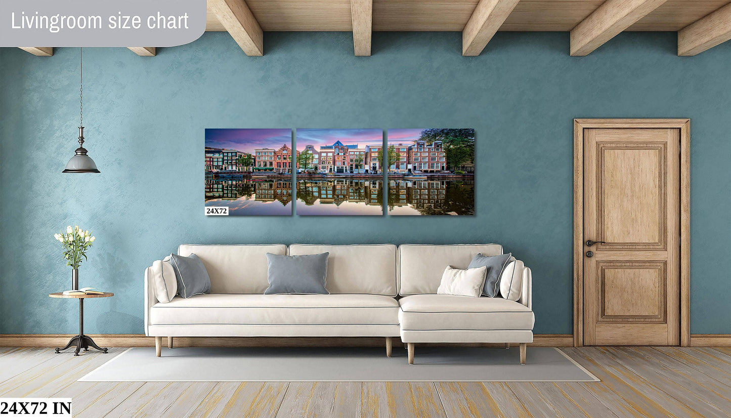 Amsterdam's Iconic Herengracht Canal: Sunrise Landscape Print/Canvas/Acrylic/Metal | Home Office Wall decor