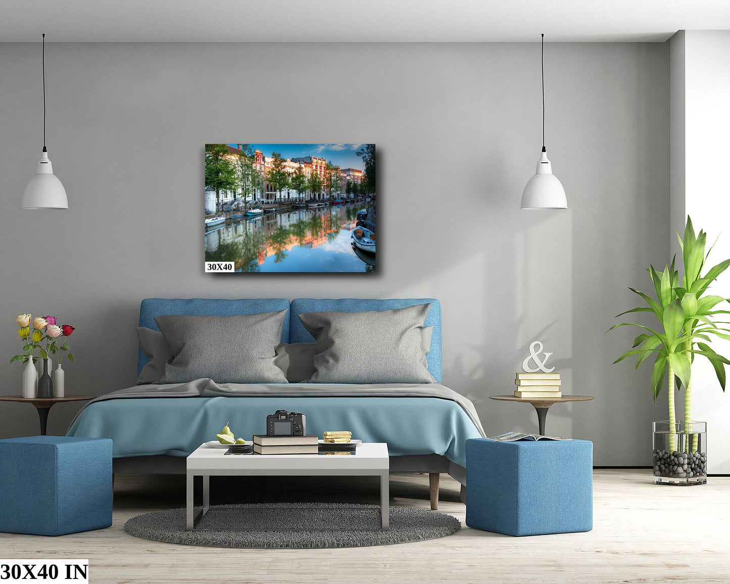 Amsterdam Fine Art Landscape Photography | Herengracht Canal Morning Canvas Wall Art | Holland Poster | Amsterdam Canal home, office decor