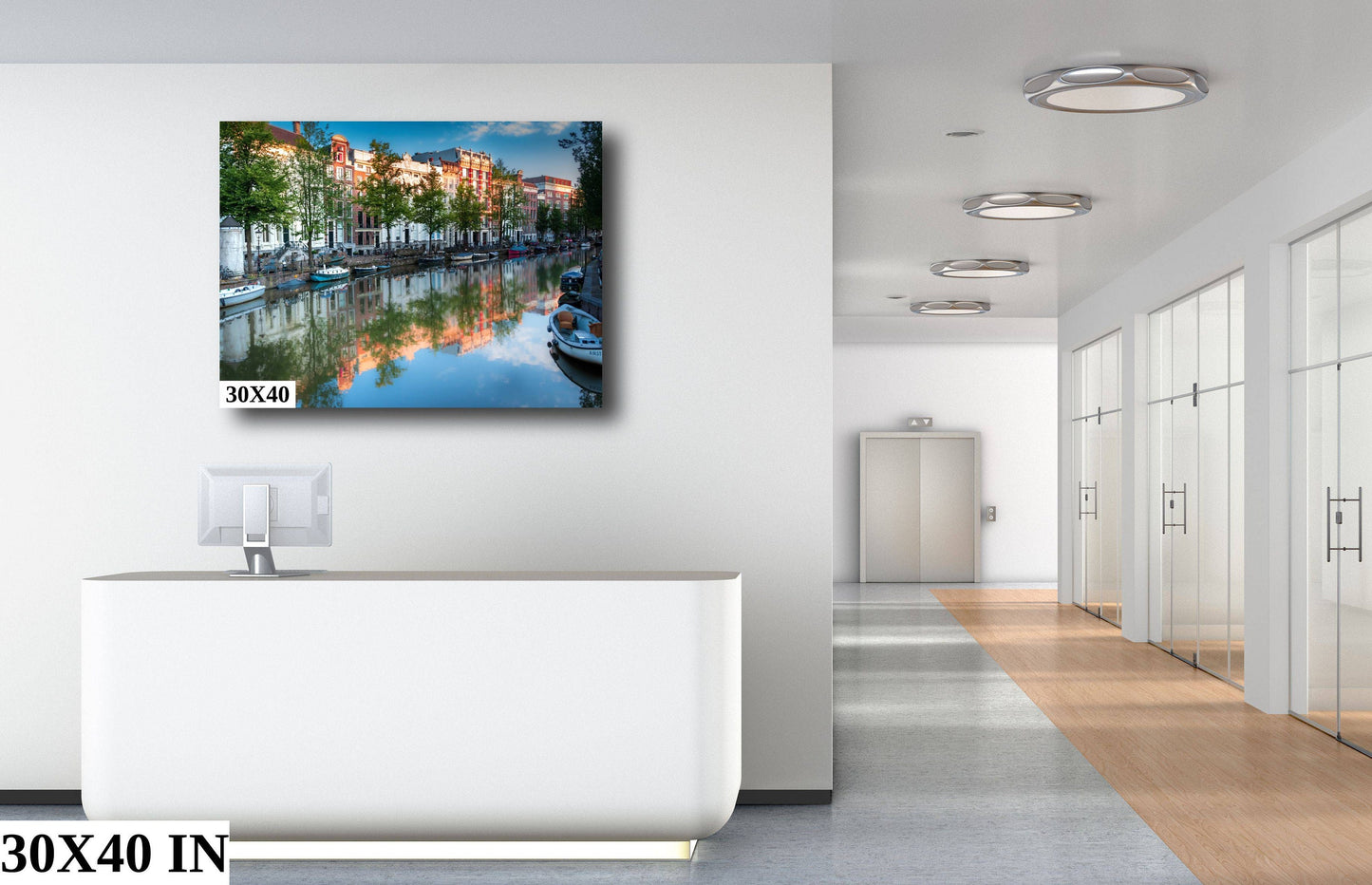 Amsterdam Fine Art Landscape Photography | Herengracht Canal Morning Canvas Wall Art | Holland Poster | Amsterdam Canal home, office decor