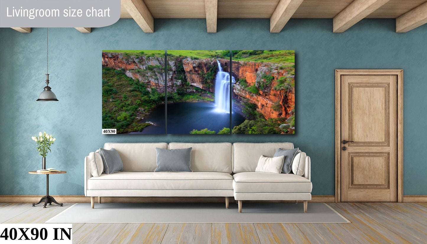 Waterfall Fine Art Photo | Canvas Wall Art | Berlin Falls, South Africa Scenic Landscape - home decor, wall decor, paper, canvas, acrylic