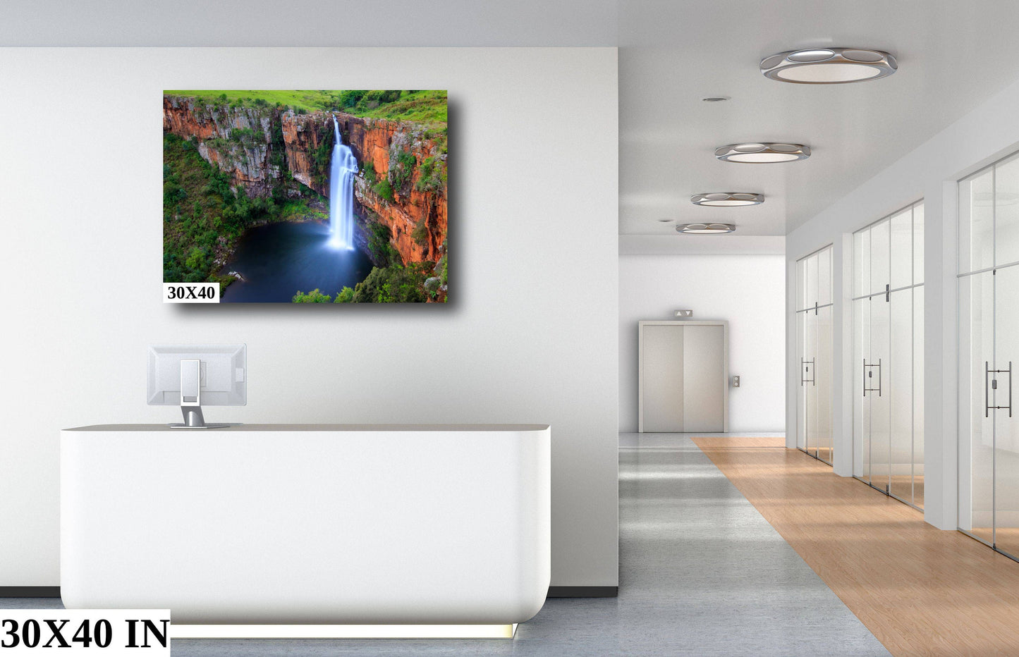 Waterfall Fine Art Photo | Canvas Wall Art | Berlin Falls, South Africa Scenic Landscape - home decor, wall decor, paper, canvas, acrylic