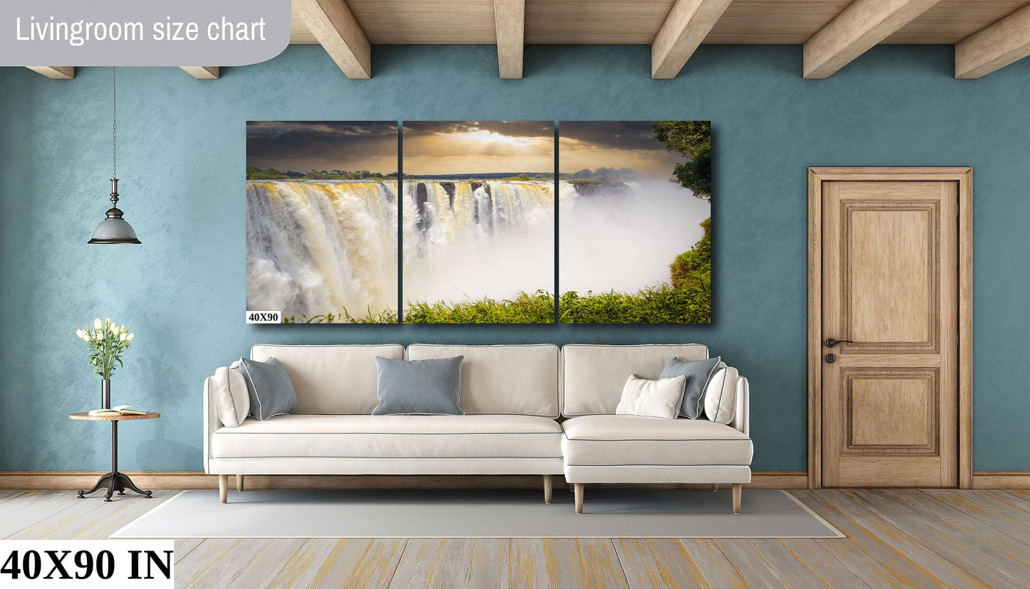 Victoria Falls Devil's Cataract | Canvas Wall Art | African Landscape - home art decor, wall decor, interior design | paper, canvas, acrylic