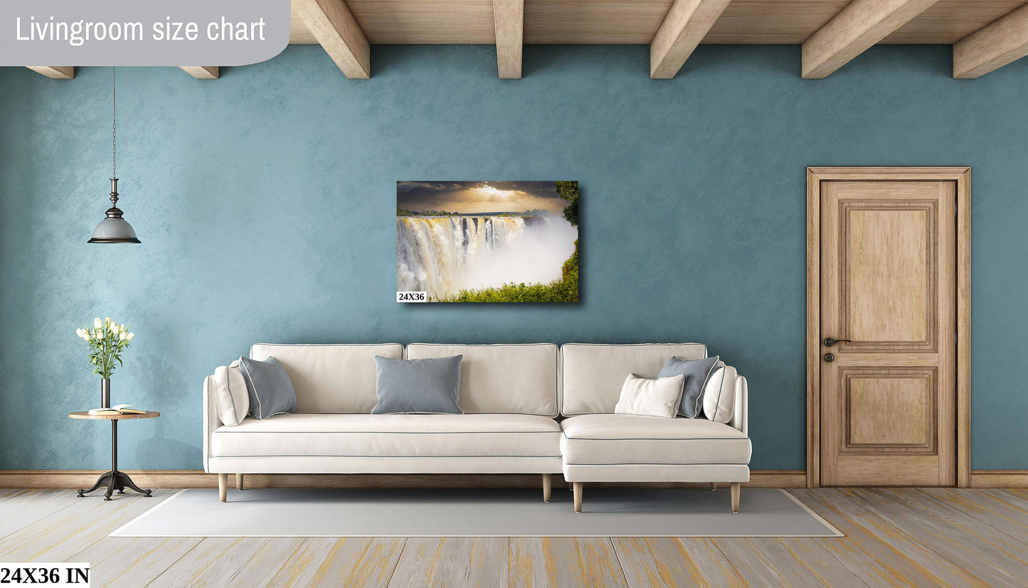 Victoria Falls Devil's Cataract | Canvas Wall Art | African Landscape - home art decor, wall decor, interior design | paper, canvas, acrylic