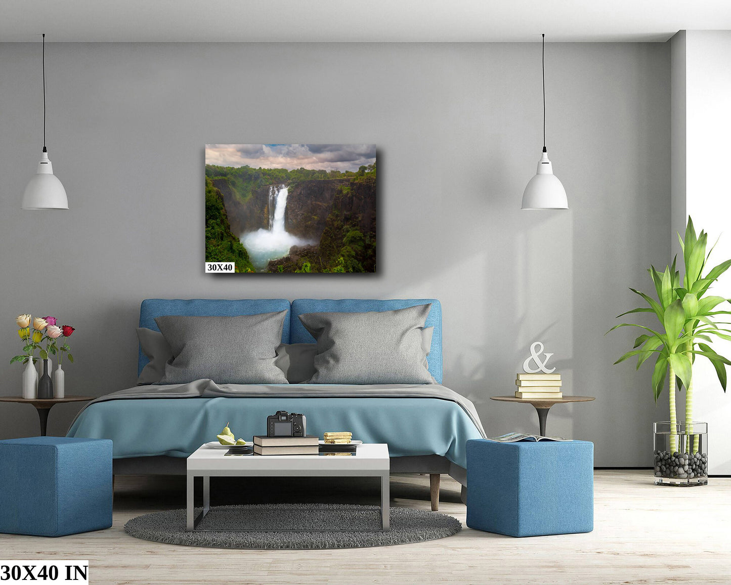 Victoria Falls | Canvas Wall Art | Scenic African Landscape | Waterfall Fine Art Photography | home, office decor, interior design