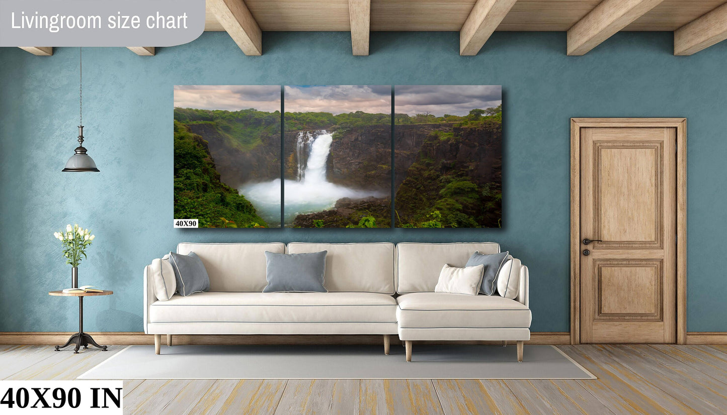 Victoria Falls | Canvas Wall Art | Scenic African Landscape | Waterfall Fine Art Photography | home, office decor, interior design