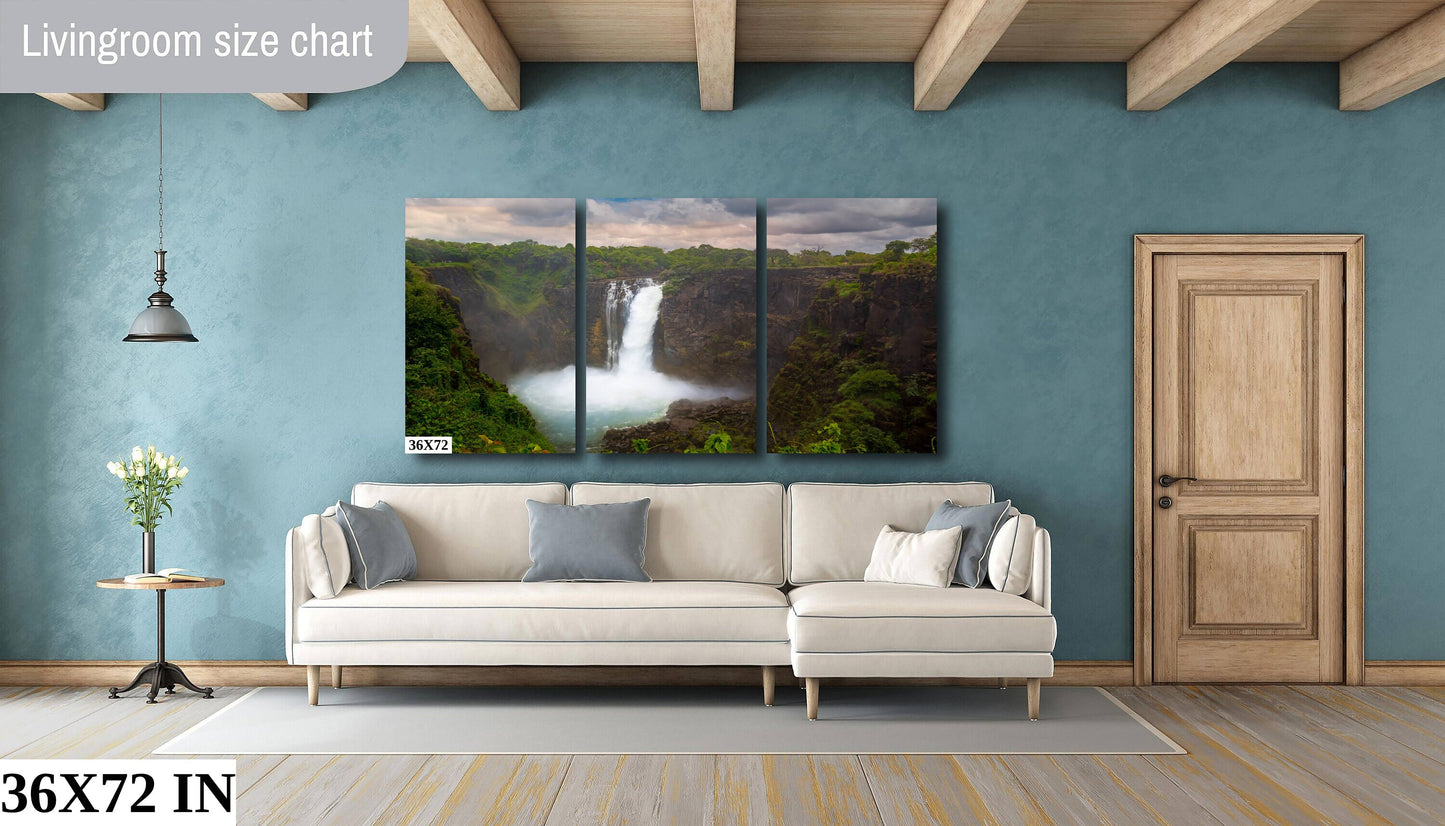 Victoria Falls | Canvas Wall Art | Scenic African Landscape | Waterfall Fine Art Photography | home, office decor, interior design