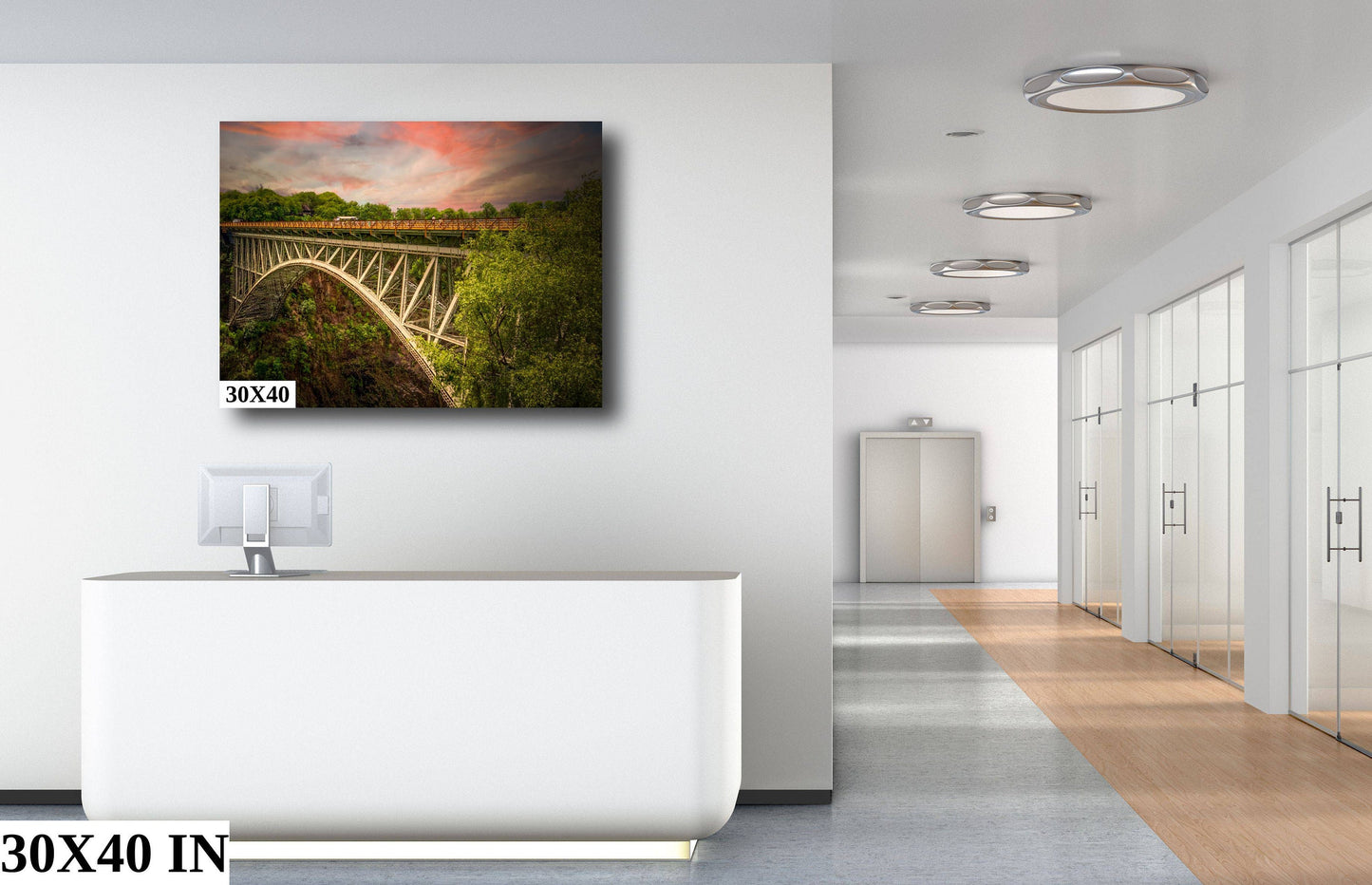 Victoria Falls Bridge Fine Art Photo | Canvas Wall Art | Scenic African Landscape Poster - Zimbabwe, Zambia | paper, acrylic, metal