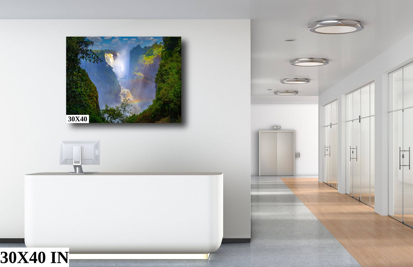 Victoria Falls Misty Rainbows | Canvas Wall Art | African Landscape - home art decor, interior design | glossy paper, canvas, acrylic prints