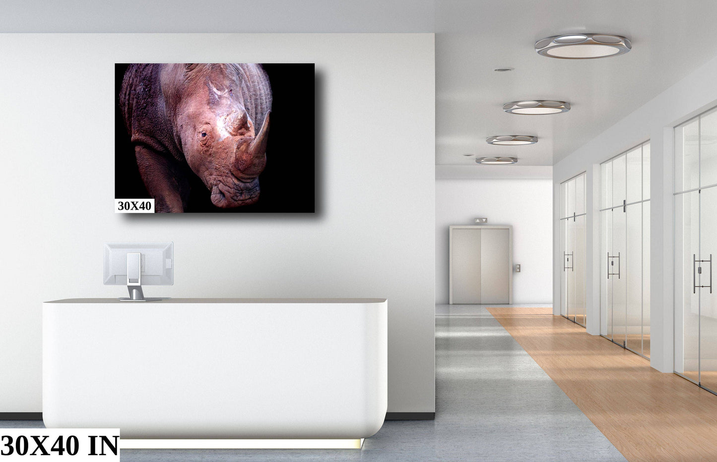 Rhino, Africa Wildlife Photography | Canvas Wall Art | Animal Poster, Nature Wall Art| Fine Art Photography | Canvas, Acrylic, Paper, Metal