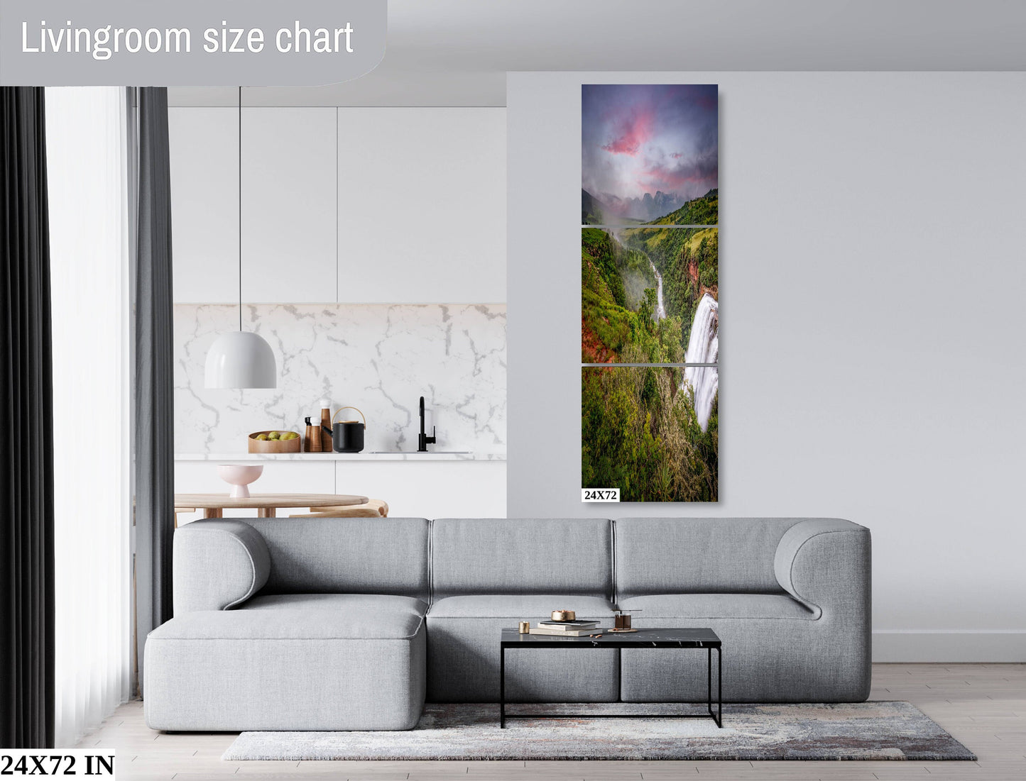 African Waterfall Fine Art Photograph | Canvas Wall Art | Lisbon Falls South Africa Scenic Landscape | Africa Poster | Waterfall Picture Art