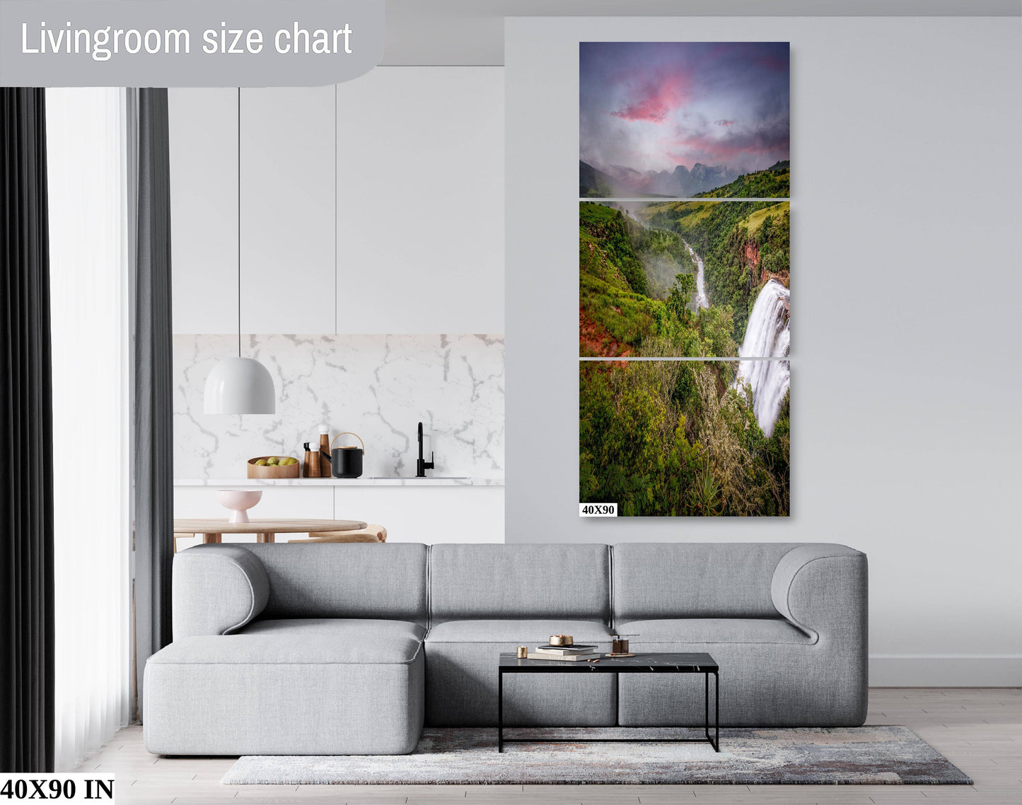 African Waterfall Fine Art Photograph | Canvas Wall Art | Lisbon Falls South Africa Scenic Landscape | Africa Poster | Waterfall Picture Art
