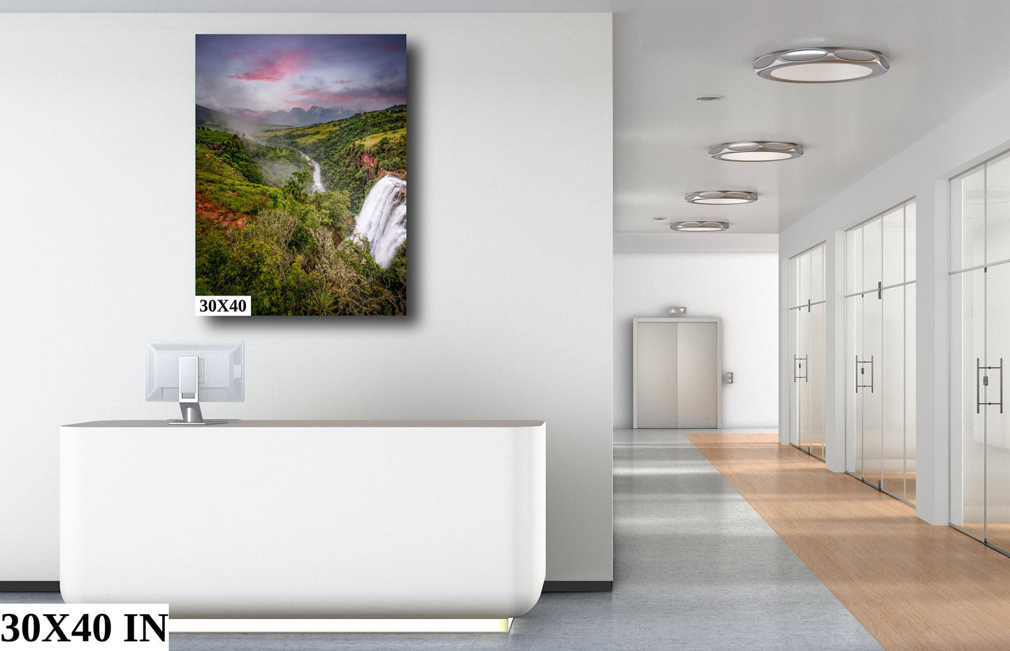 African Waterfall Fine Art Photograph | Canvas Wall Art | Lisbon Falls South Africa Scenic Landscape | Africa Poster | Waterfall Picture Art