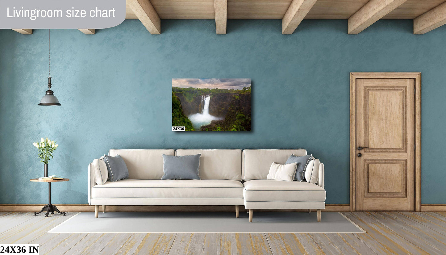 Victoria Falls | Canvas Wall Art | Scenic African Landscape | Waterfall Fine Art Photography | home, office decor, interior design