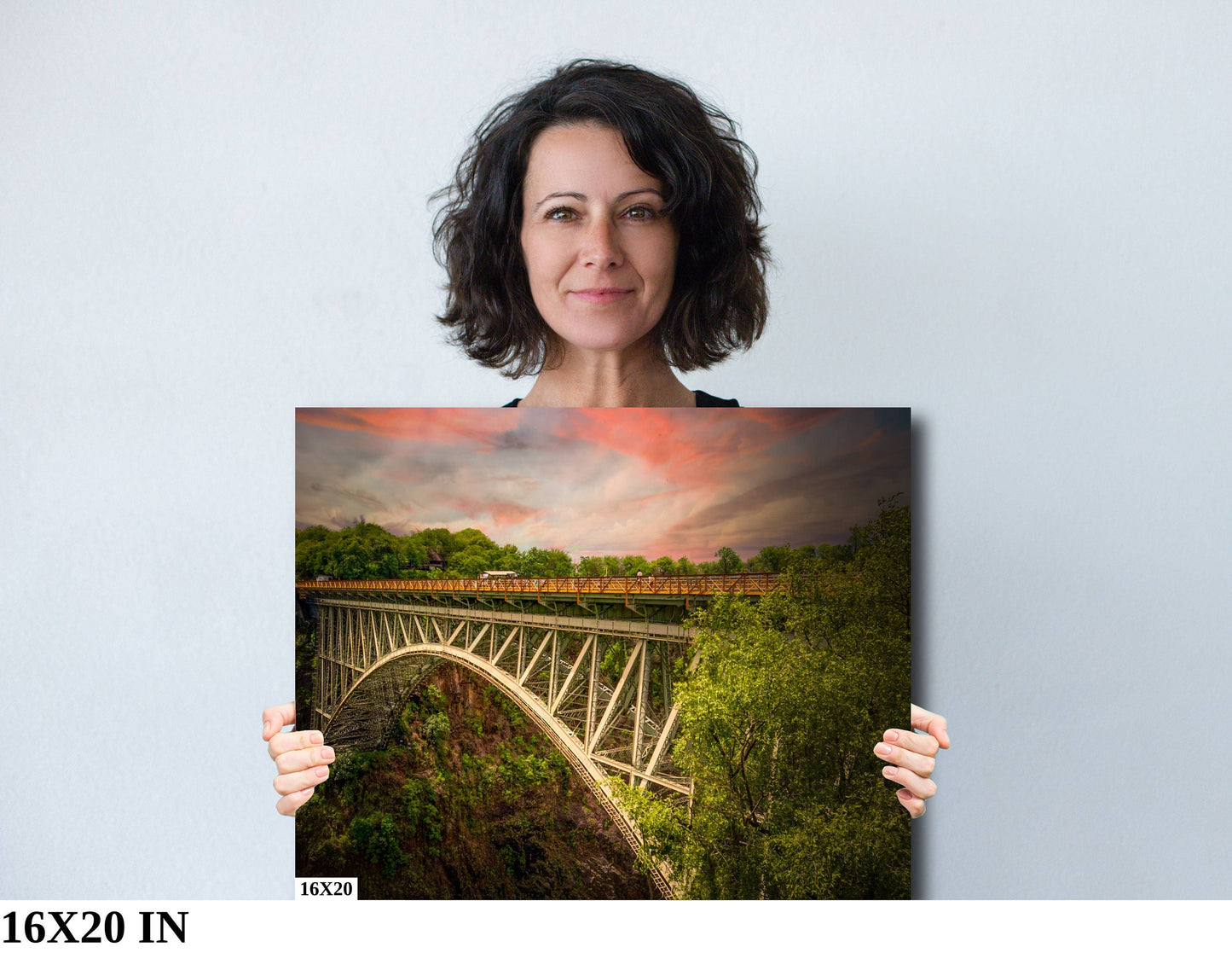 Victoria Falls Bridge Fine Art Photo | Canvas Wall Art | Scenic African Landscape Poster - Zimbabwe, Zambia | paper, acrylic, metal