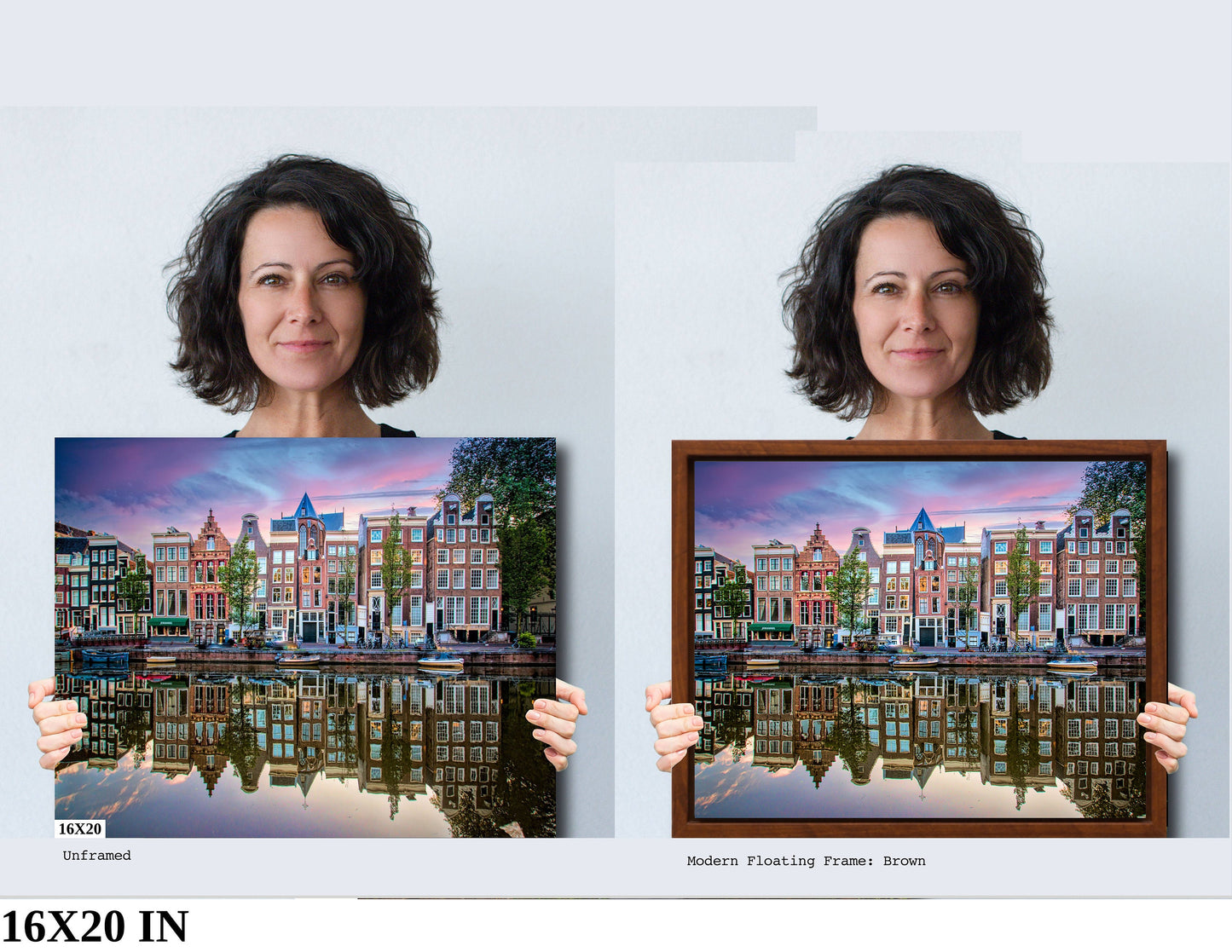 Amsterdam's Iconic Herengracht Canal: Sunrise Landscape Print/Canvas/Acrylic/Metal | Home Office Wall decor